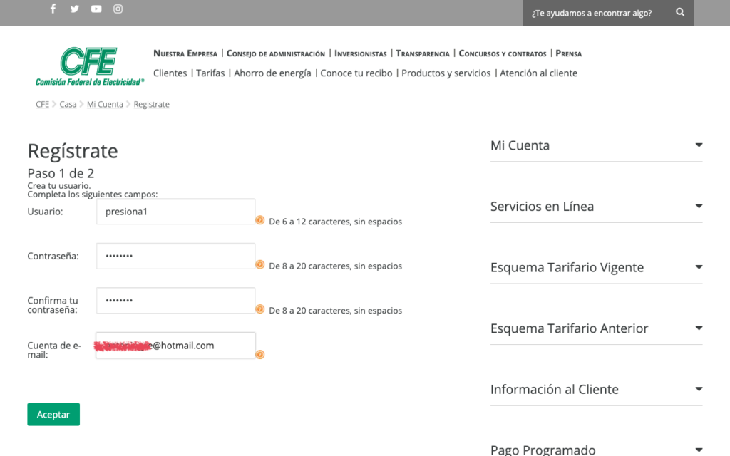 ¿cómo Registrarse Para Pagar La Luz En Línea Presiona Enteremk 5785